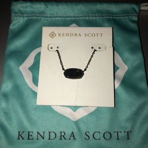 Black on black drusy Kendra necklace